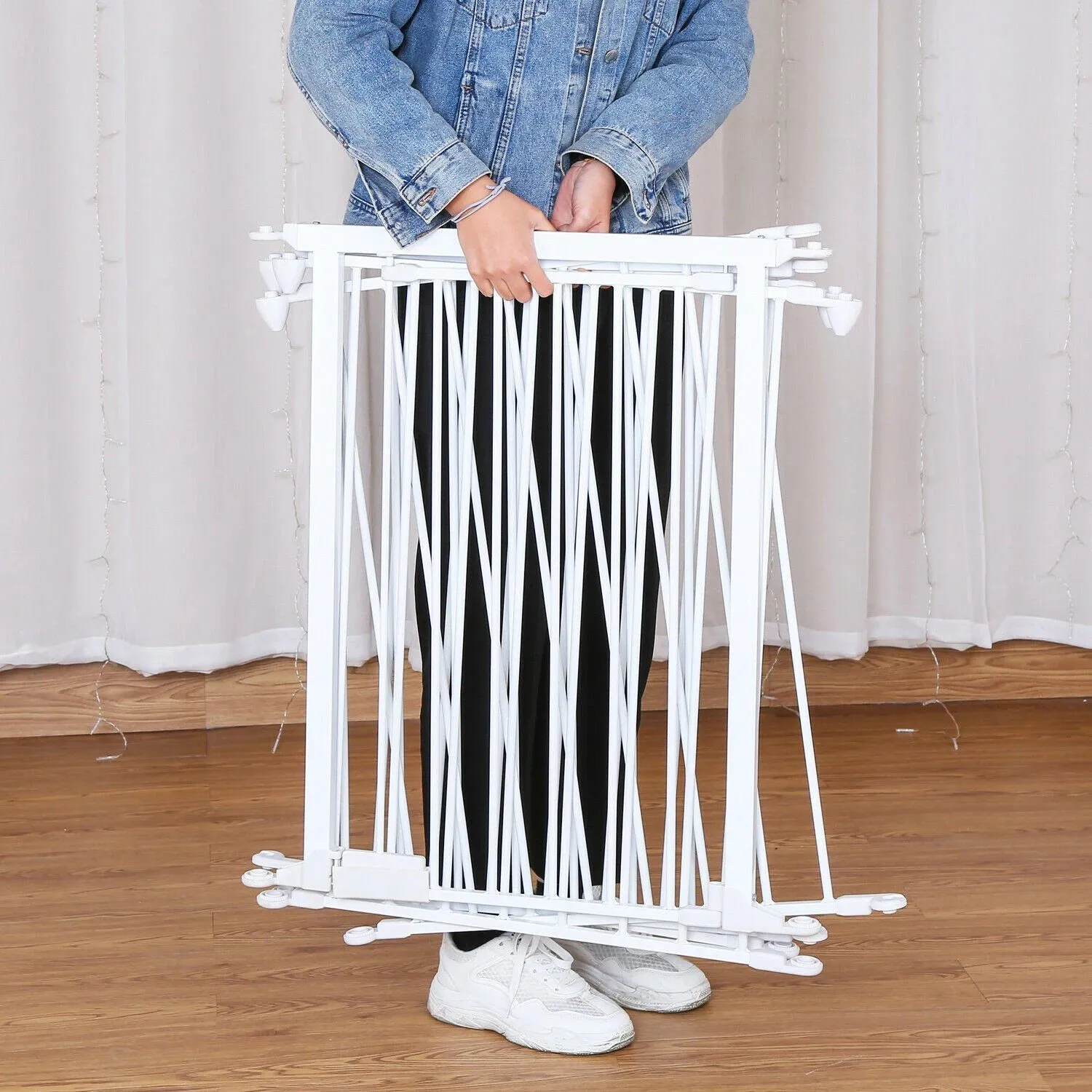 10 ft Wide Baby Gate Playard Satey Rail Fence Barrier Room Divider 5 Panels
