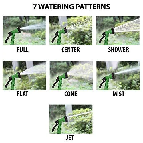 10 Meter Flat Hose Water Gun Spray Garden Pet Car Washing Jet Spray Gun wash