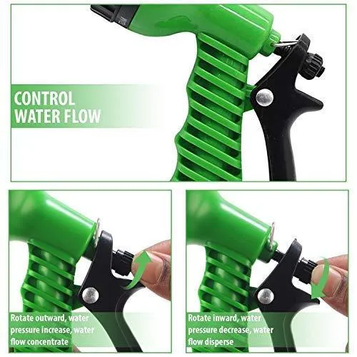 10 Meter Flat Hose Water Gun Spray Garden Pet Car Washing Jet Spray Gun wash