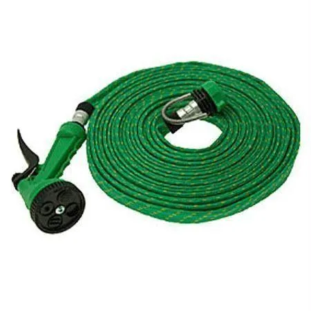 10 Meter Flat Hose Water Gun Spray Garden Pet Car Washing Jet Spray Gun wash