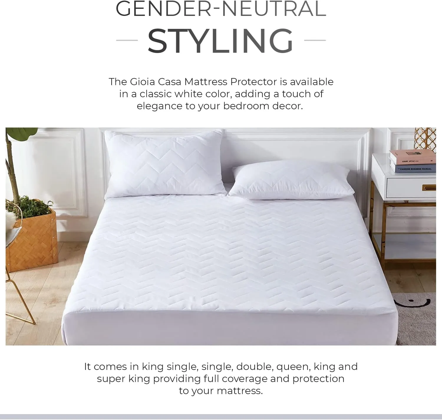 100% Ultra-Soft Cotton Quilted Anti-Microbial Mattress Cover Protector | Double Size