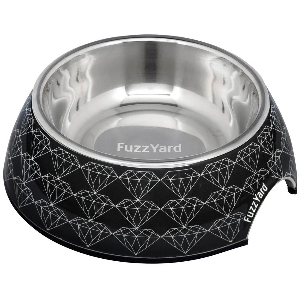 15% OFF: FuzzYard Easy Feeder Dog Bowl (Black Diamond)