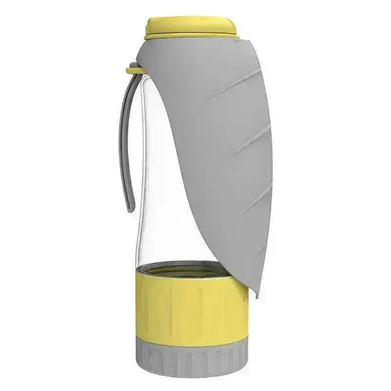 2 In 1 Multifunction Pet Dog Silicone  Foldable Water Bottle