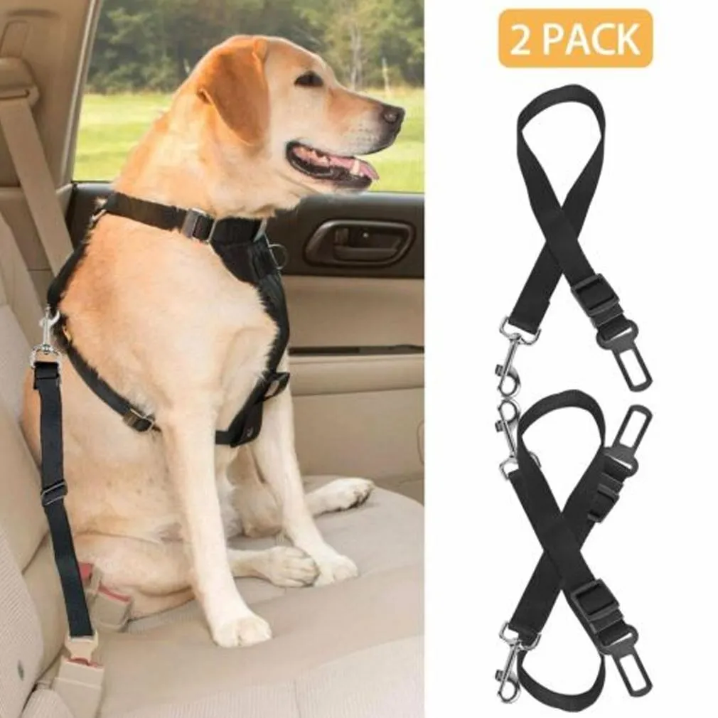 2-Pack: Multipurpose Pet Safety Vehicle Seat Belt