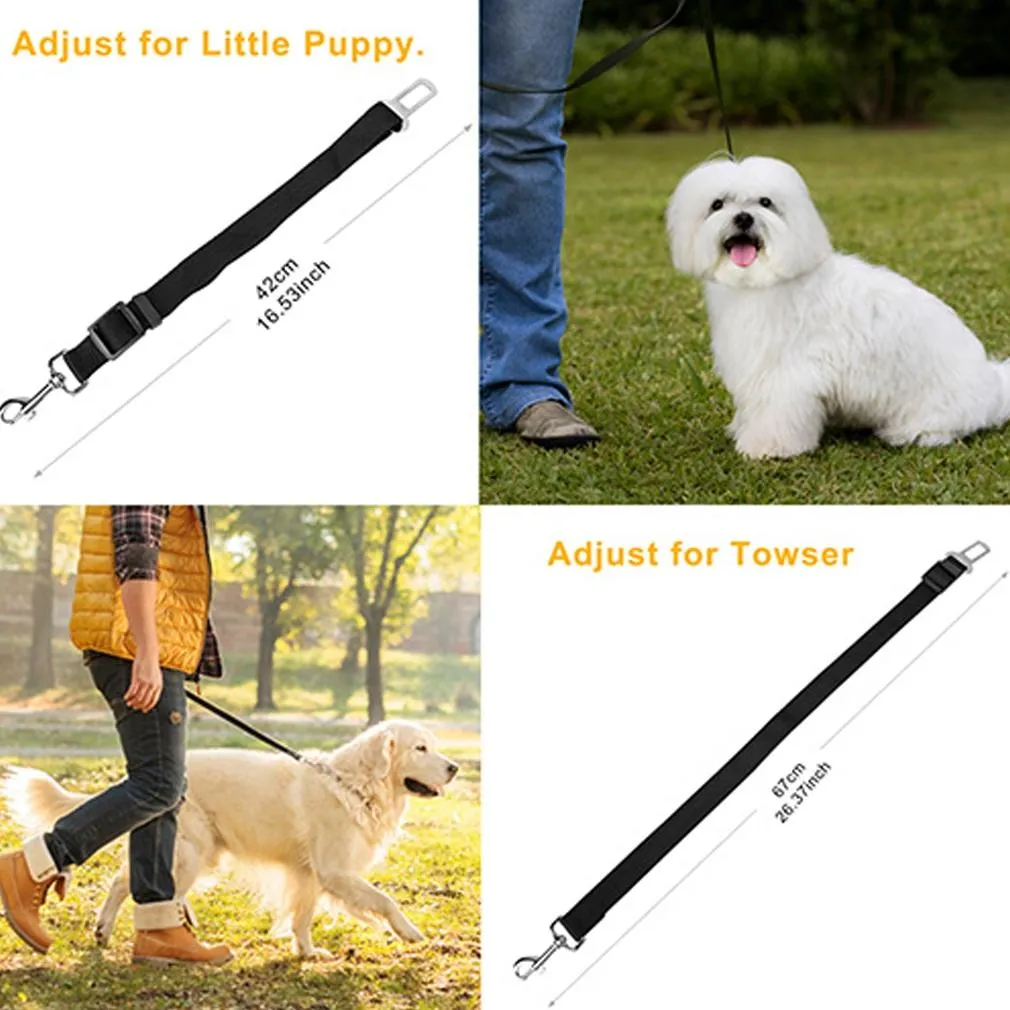 2-Pack: Multipurpose Pet Safety Vehicle Seat Belt