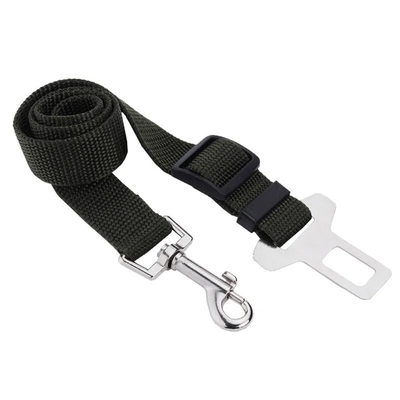 Adjustable Dog Cat Pet Car Safety Seat Belt Red Blue Black Army Green