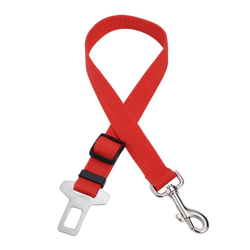 Adjustable Dog Cat Pet Car Safety Seat Belt Red Blue Black Army Green