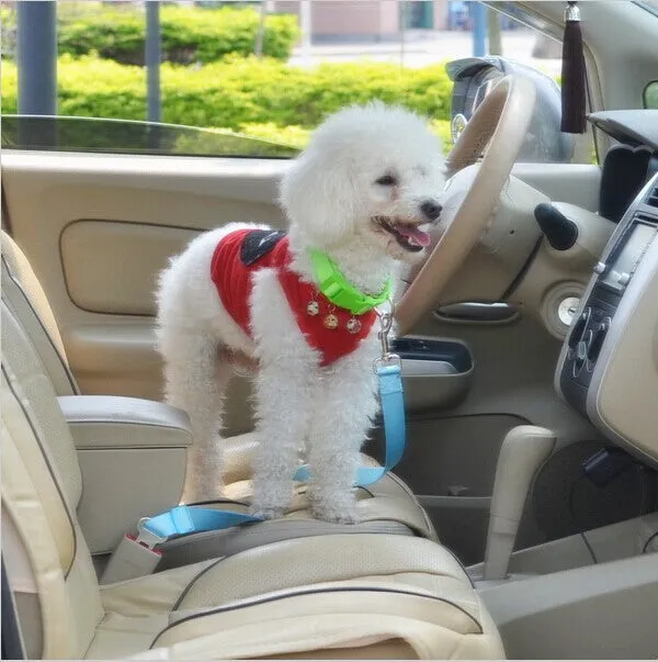 Adjustable Dog Cat Pet Car Safety Seat Belt Red Blue Black Army Green