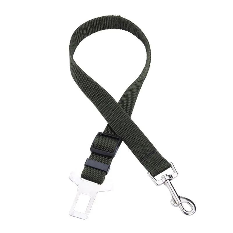 Adjustable Dog Cat Pet Car Safety Seat Belt Red Blue Black Army Green