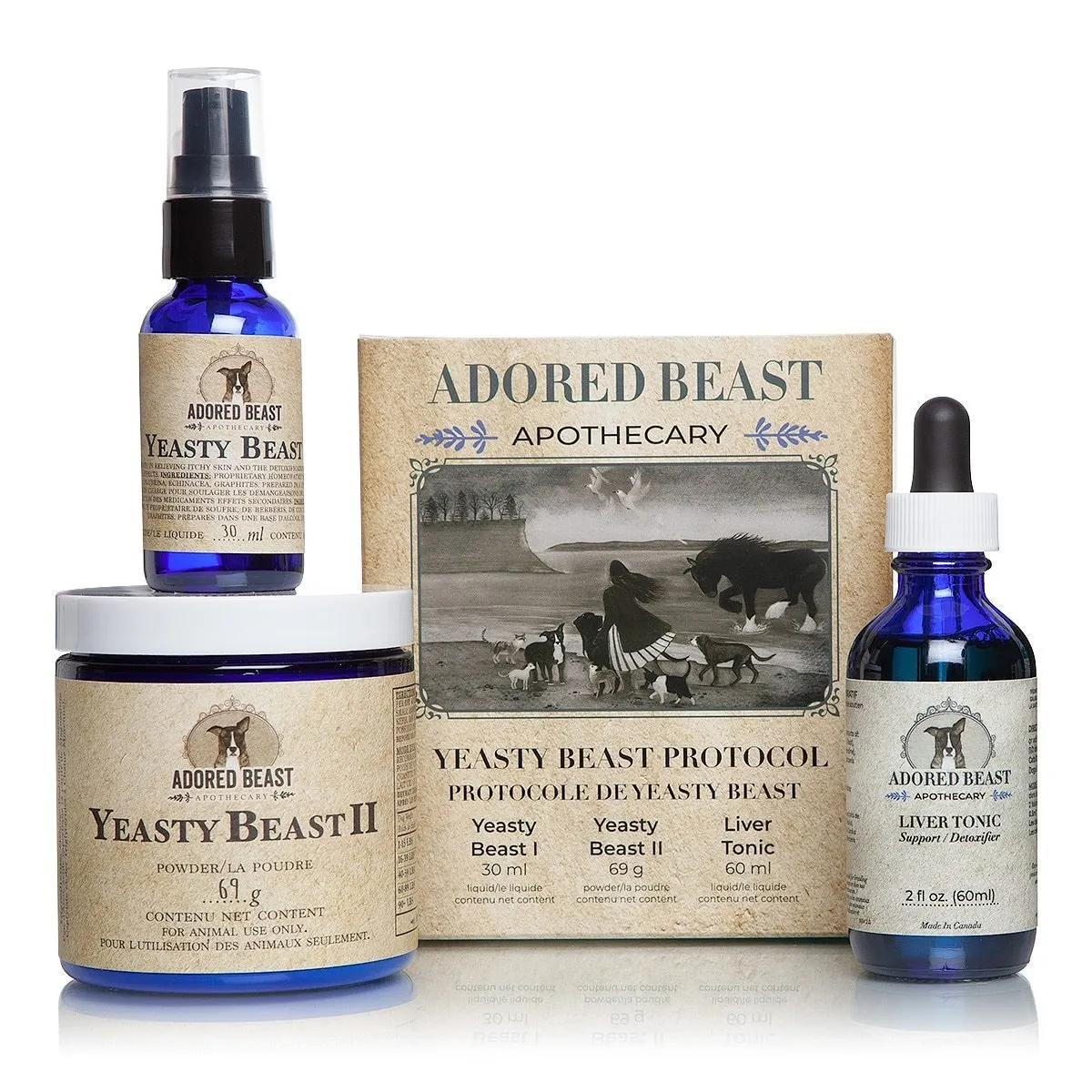 Adored Beast Yeasty Beast Protocol - 3 Product Kit for dogs