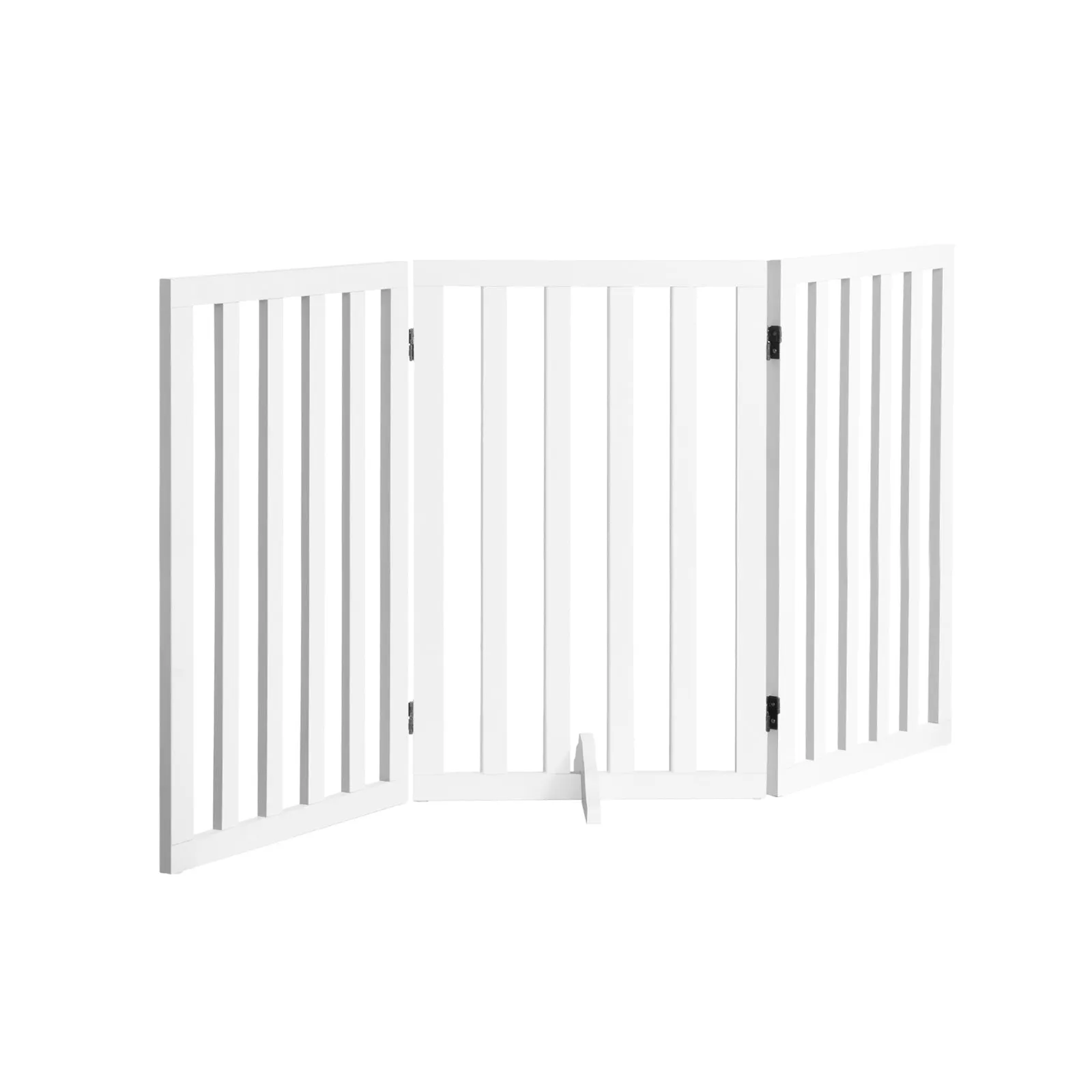 Alopet Wooden Pet Gate Dog Fence Safety Stair Barrier Security Door 3-Panel 80cm