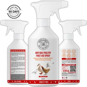 Anti-Bacterial First Aid Spray for Chickens and Poultry