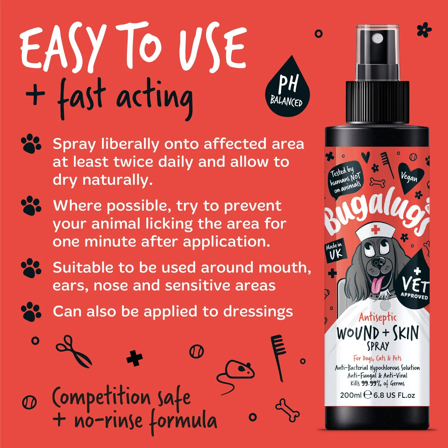 Antiseptic Wound & Skin Spray for Dogs, Cats & Pets