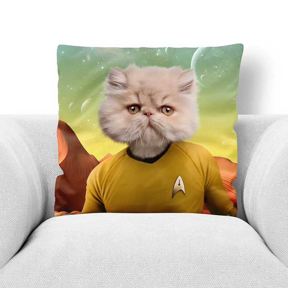 CAPTAIN QUIRK - CUSTOM PET PORTRAIT THROW PILLOW