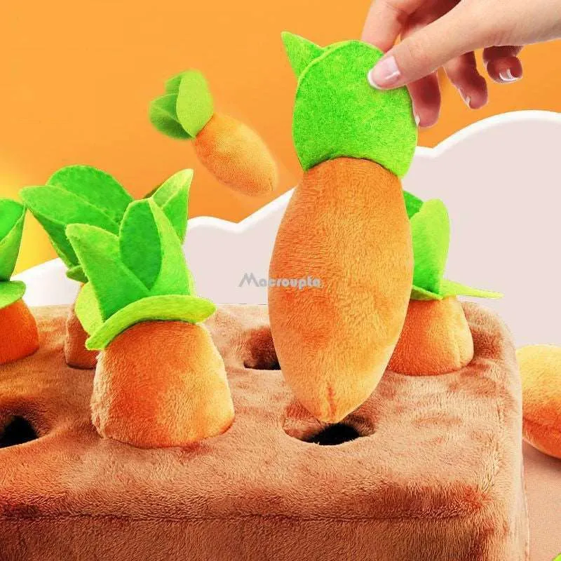 Carrot Plush Dog Puzzle Toy - Interactive and Engaging Pet Playtime