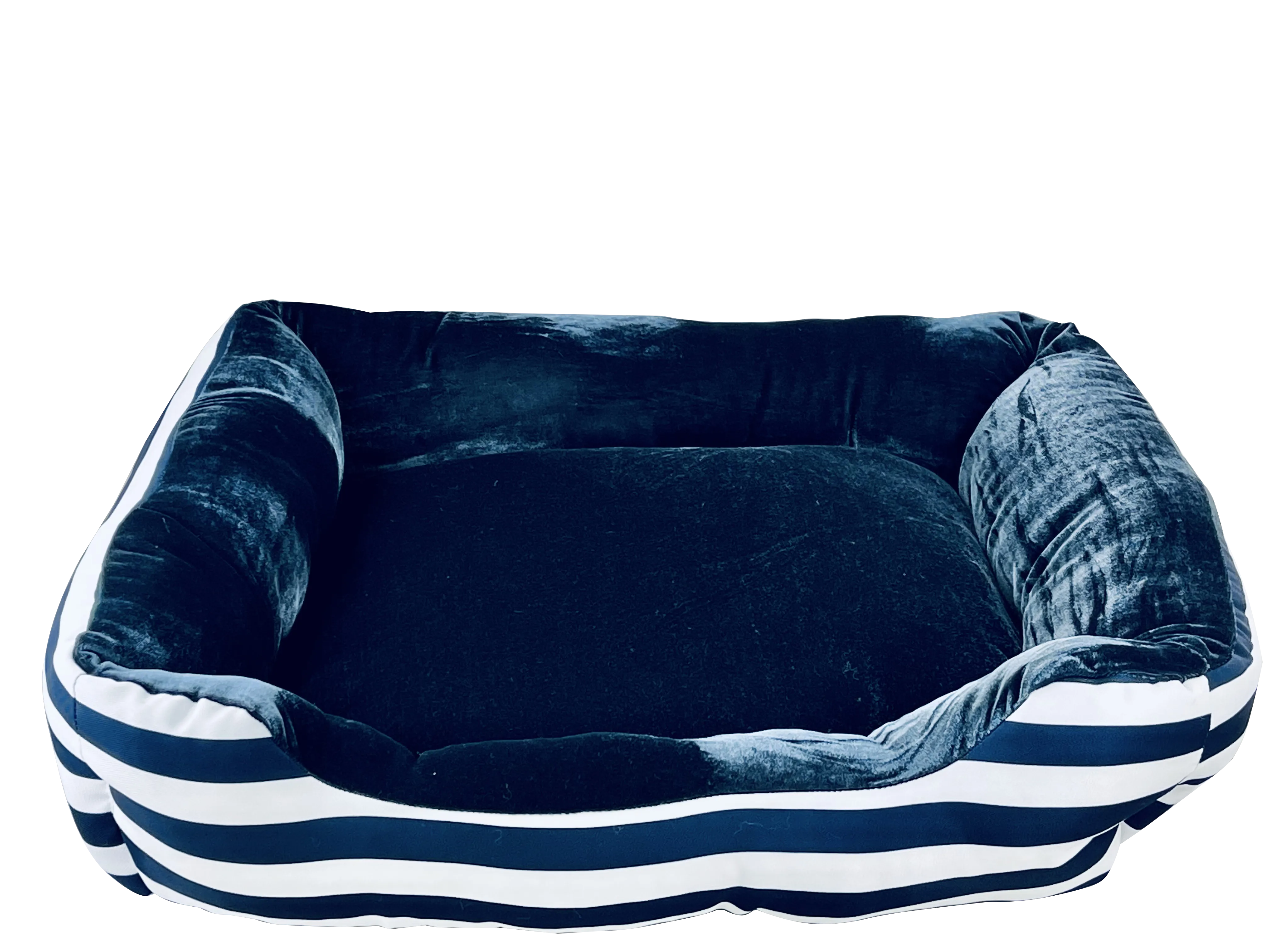 Cozy Dog Bed Blue Stripe
