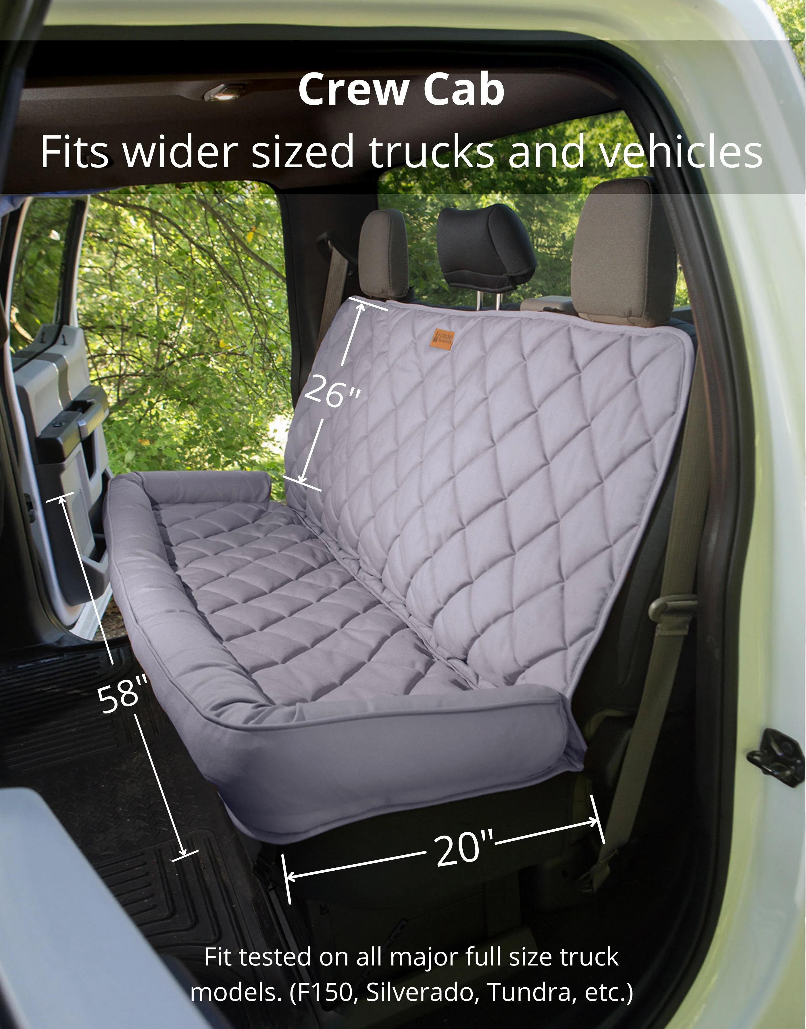 Crew Cab Truck Back Seat Protector-