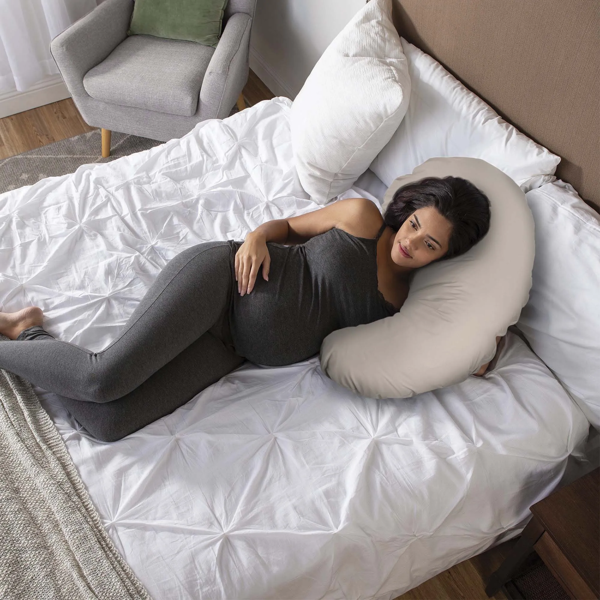 Cuddle Pregnancy Pillow with Organic Cotton Cover