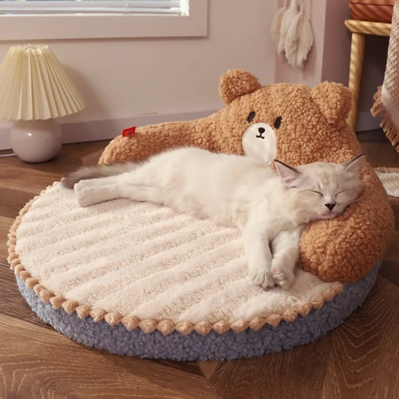 Dog / Cat Bed Padded Cushion | Super Soft and Durable Mattress for Small and Big Dogs | Sleeping Beds and Houses for Cats | Removable Pet Mat