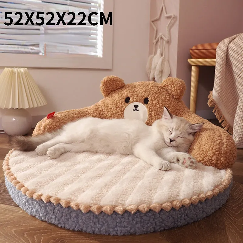 Dog / Cat Bed Padded Cushion | Super Soft and Durable Mattress for Small and Big Dogs | Sleeping Beds and Houses for Cats | Removable Pet Mat