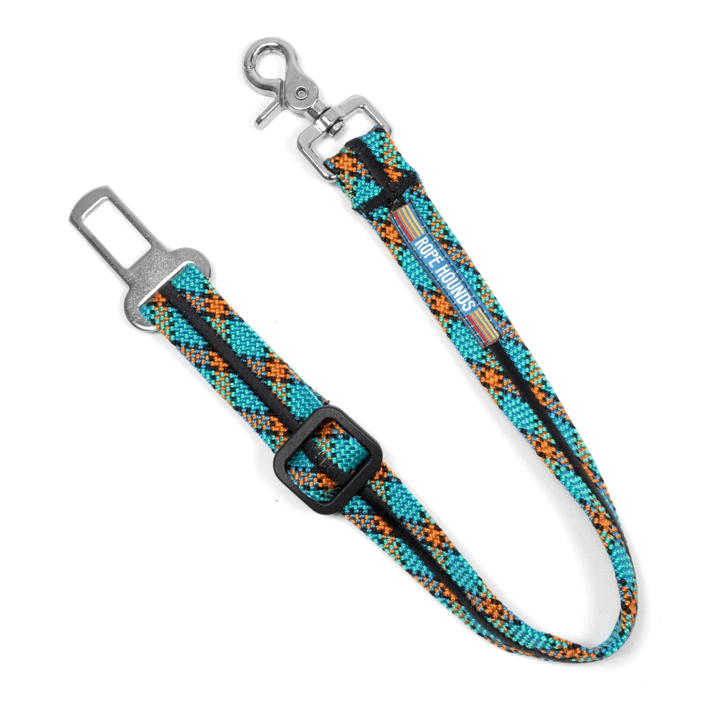 Dog Seat Belt - Blues/Greens