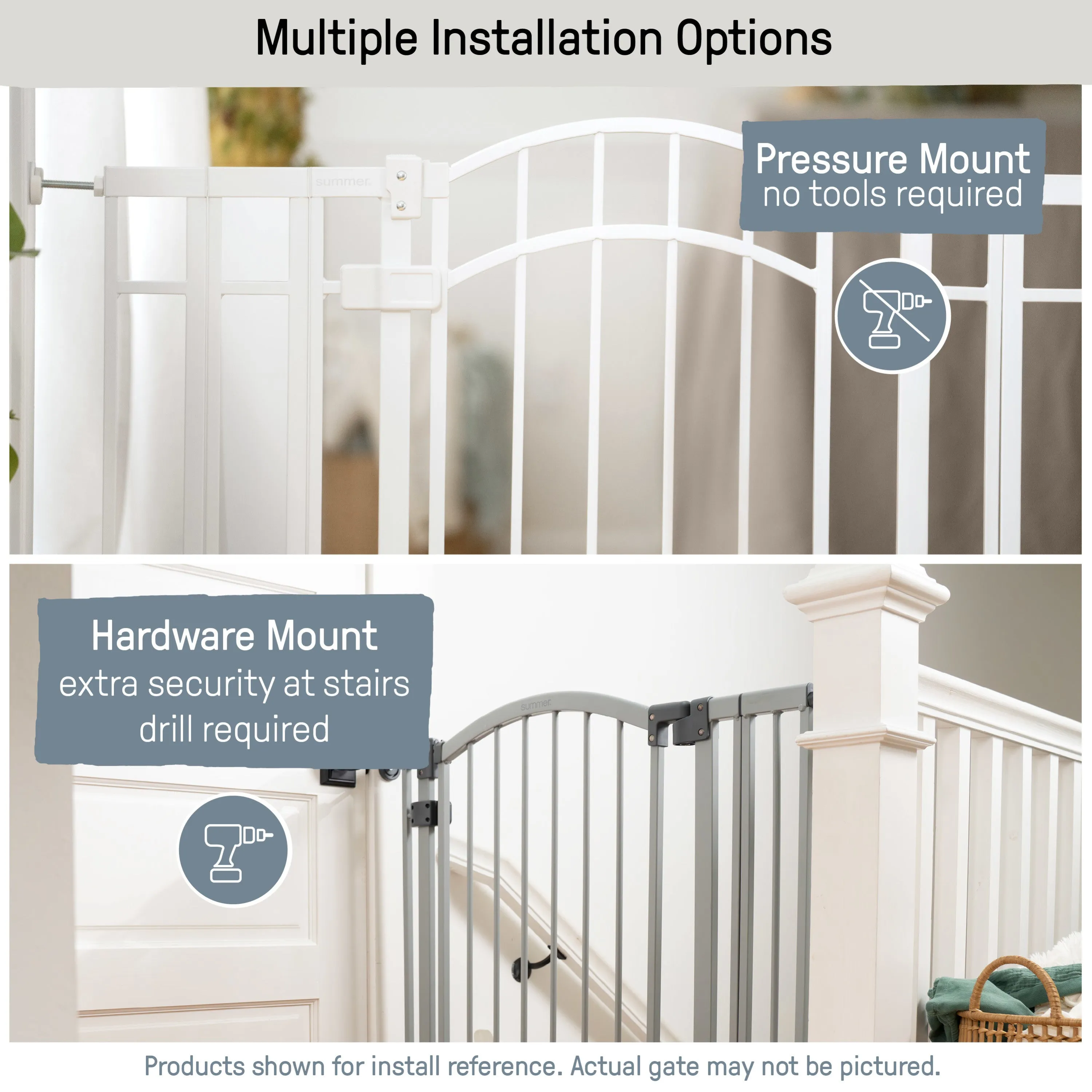 Doorway 48W Series Safety Pet and Baby Gate, openings 29"-48" Wide, 36" Tall - White