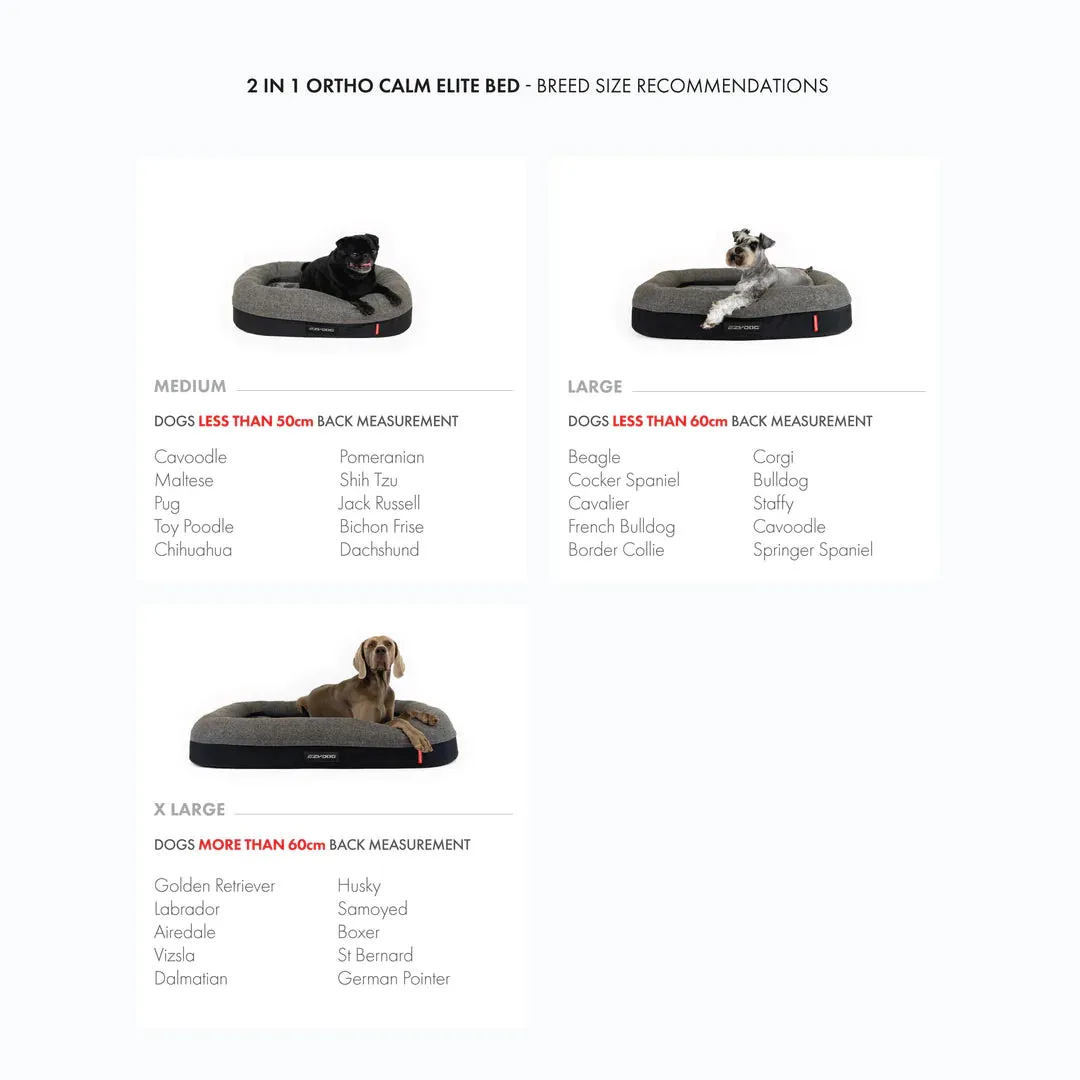 EzyDog 2 in 1 Ortho Calm Elite Dog Bed