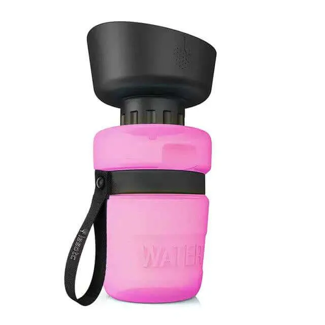 Foldable dog water bottle