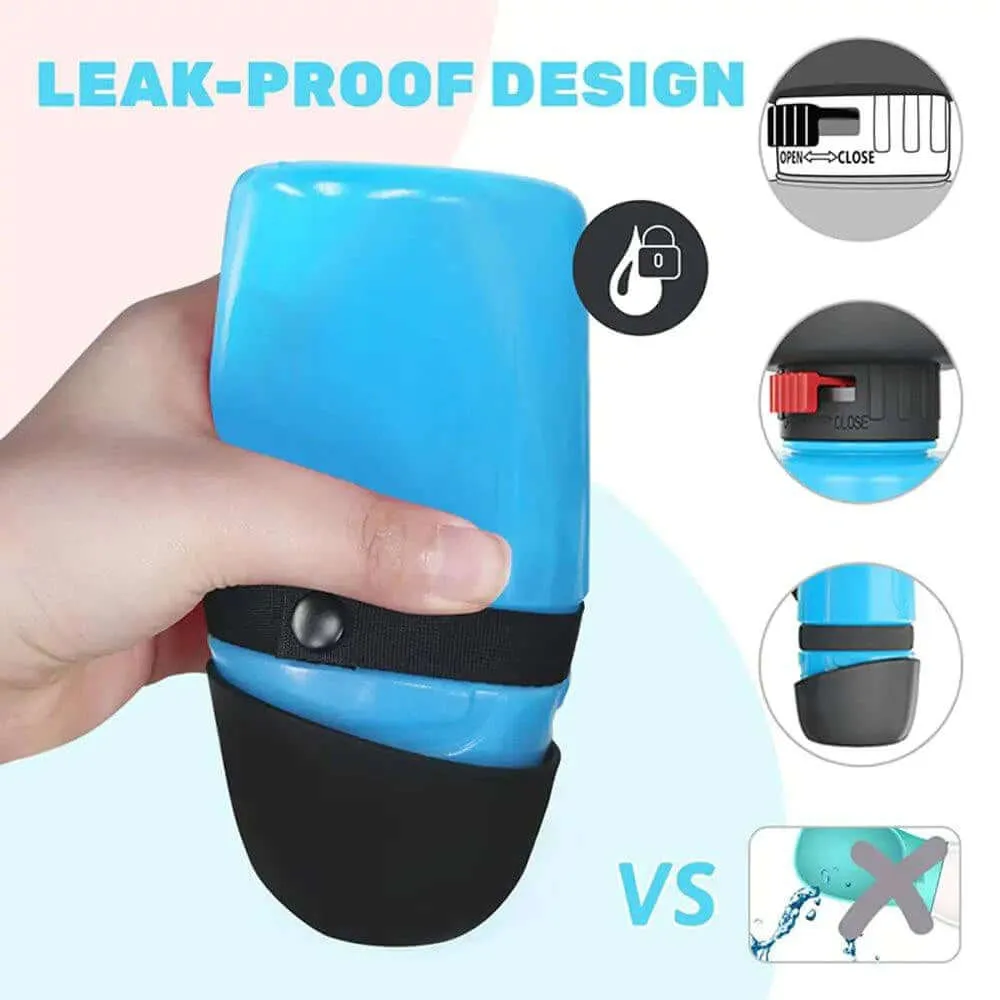 Foldable dog water bottle