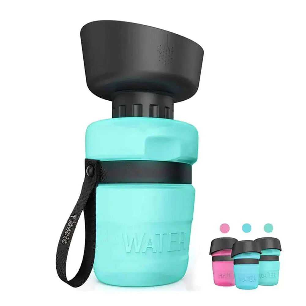Foldable dog water bottle