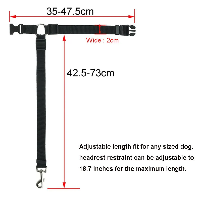 Frenchie Car Seat Belt Headrest Vehicle Safety Harness (WJ71)