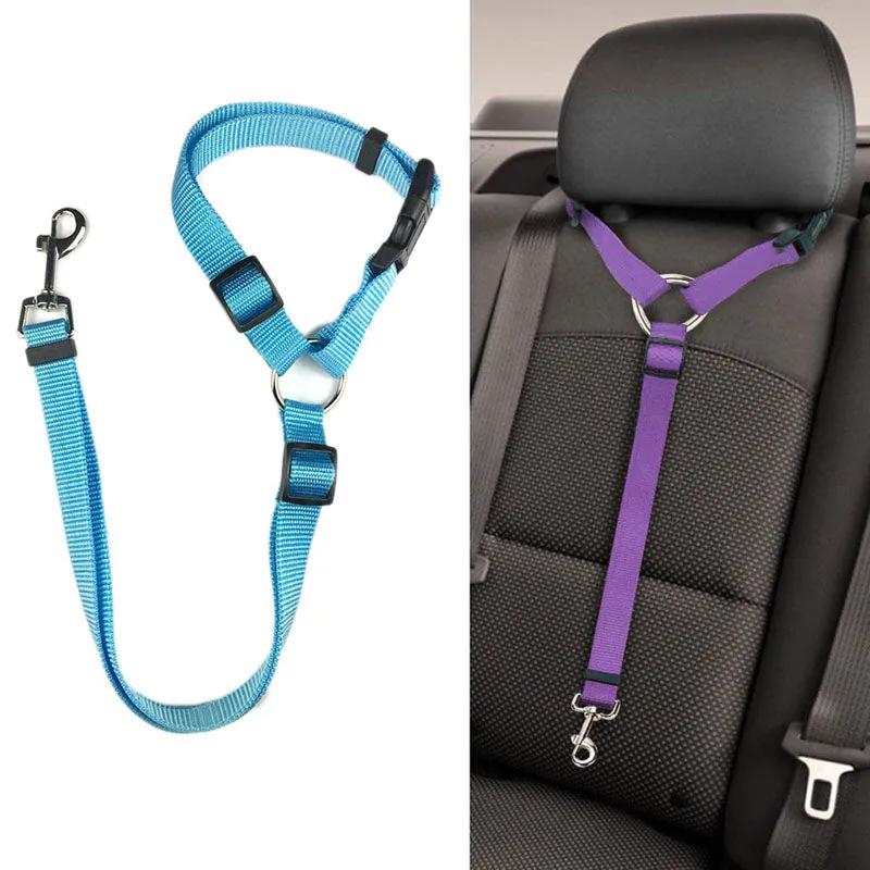 Frenchie Car Seat Belt Headrest Vehicle Safety Harness (WJ71)