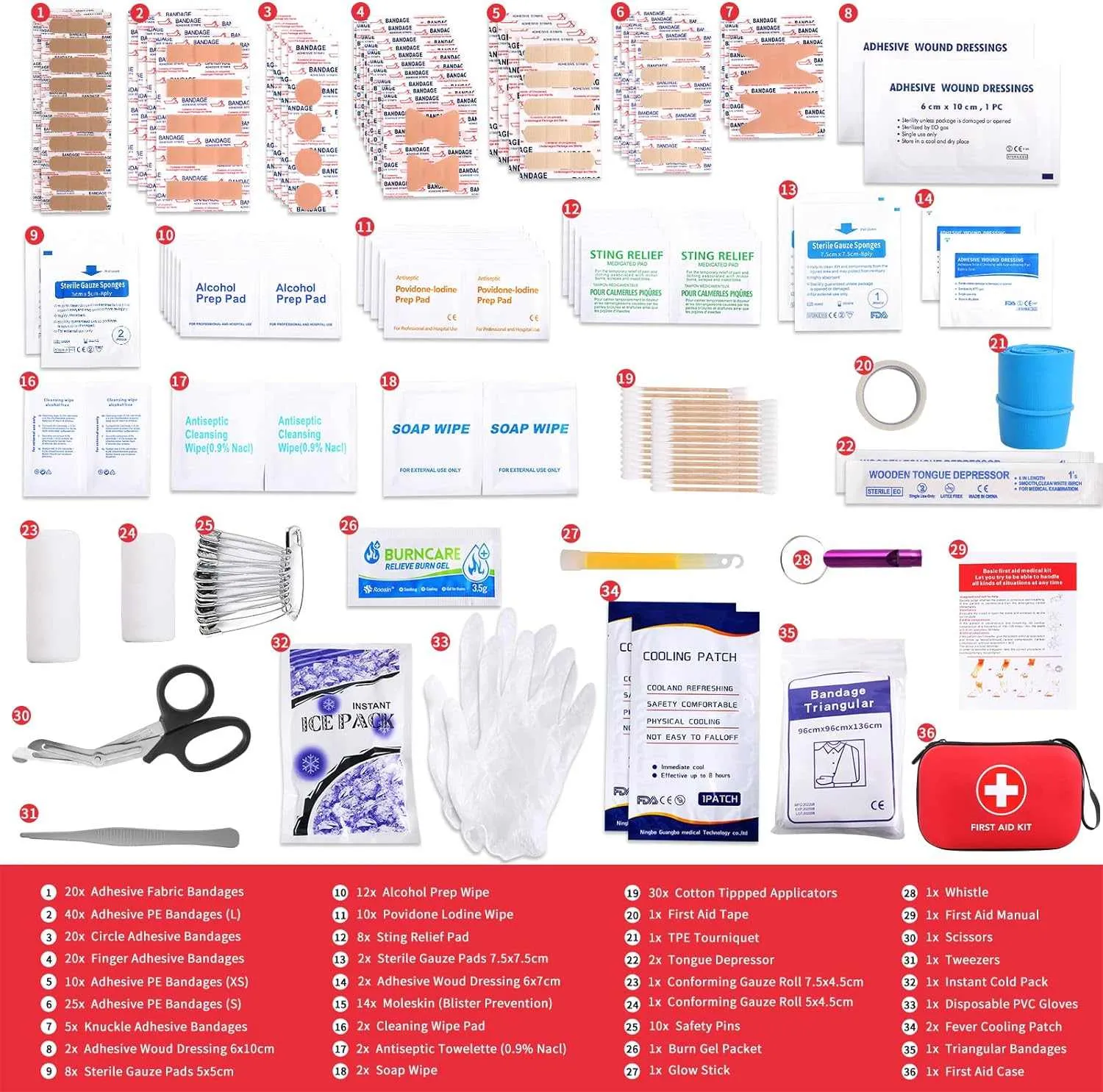 Home Car First Aid Kit Camping Essentials
