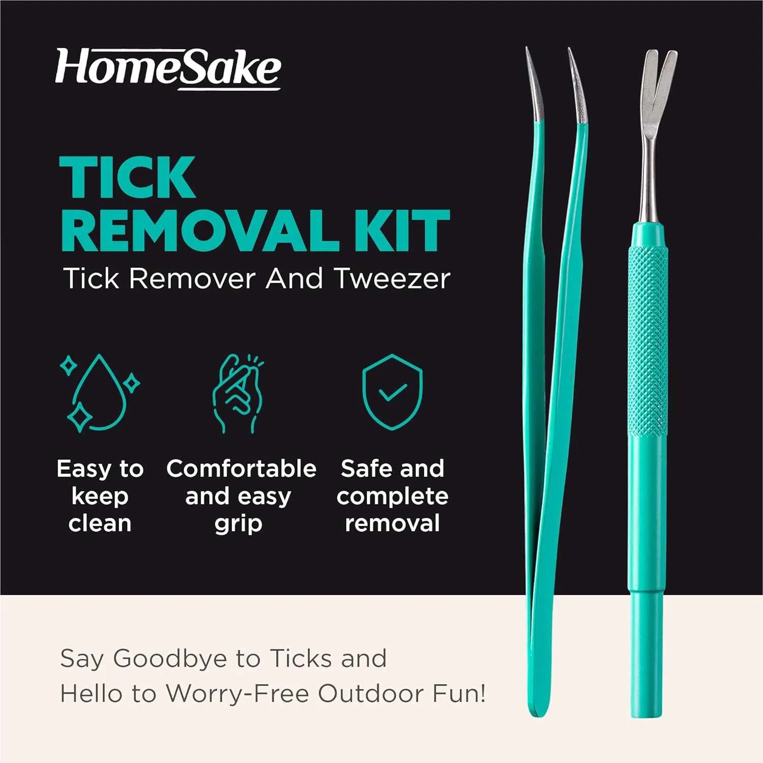 Home Sake Tick Remover Tool and Tweezer Set