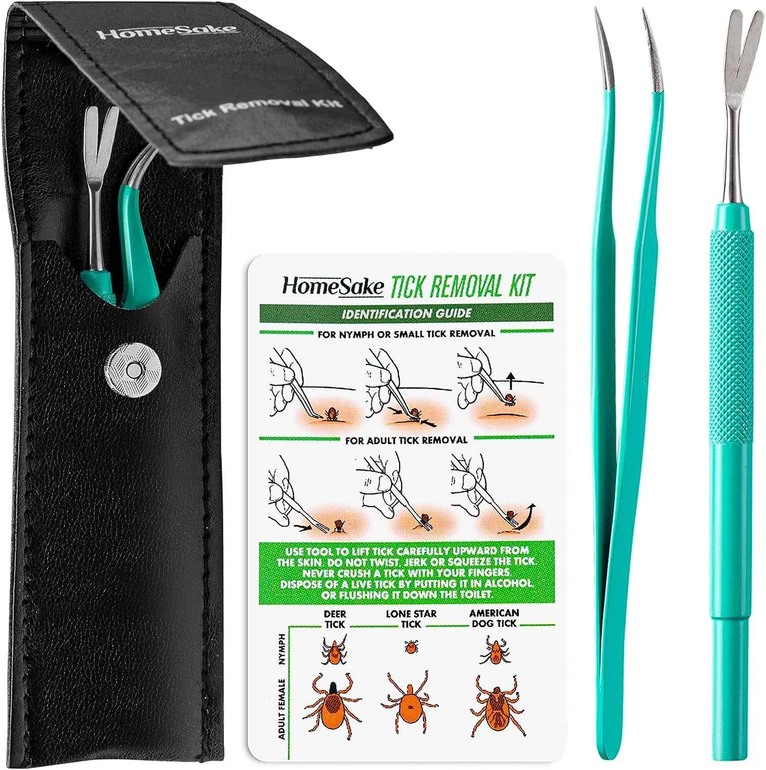 Home Sake Tick Remover Tool and Tweezer Set
