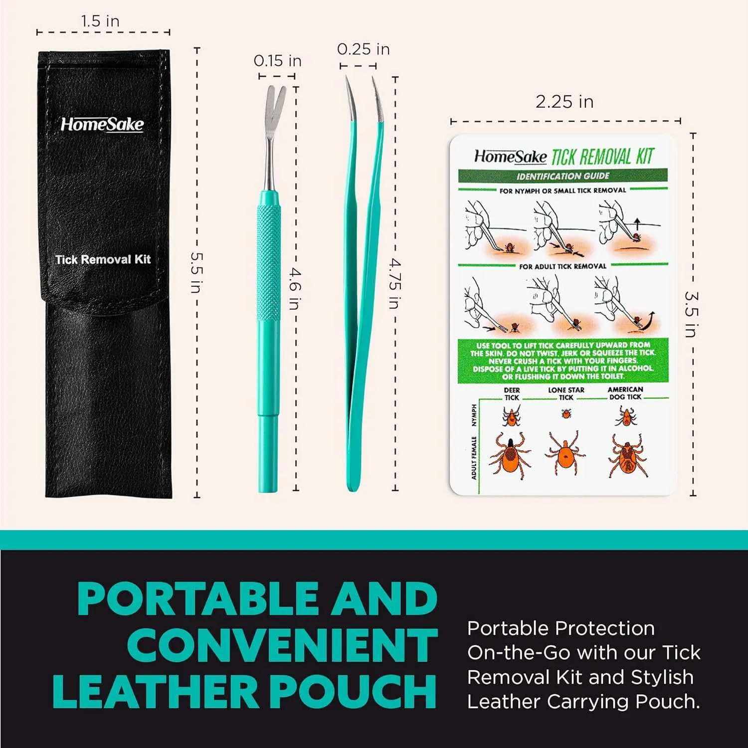 Home Sake Tick Remover Tool and Tweezer Set