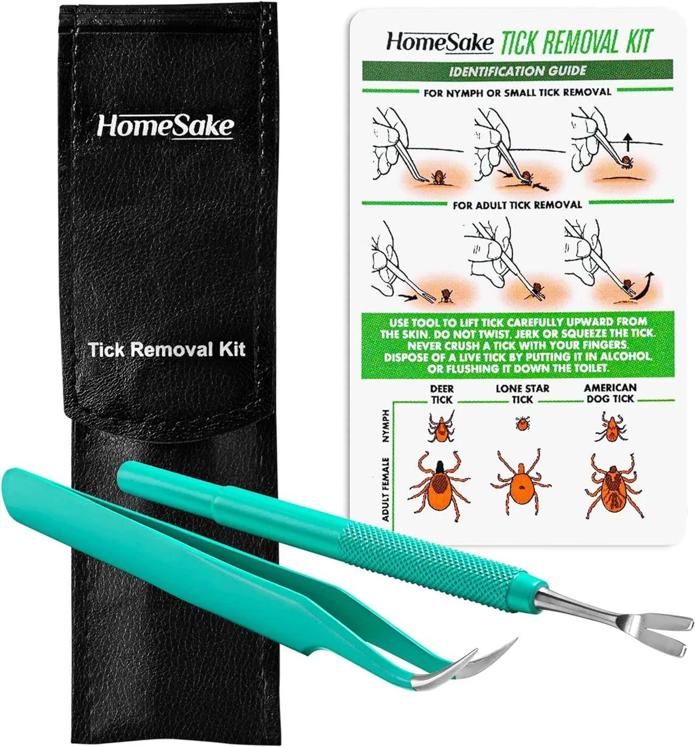 Home Sake Tick Remover Tool and Tweezer Set