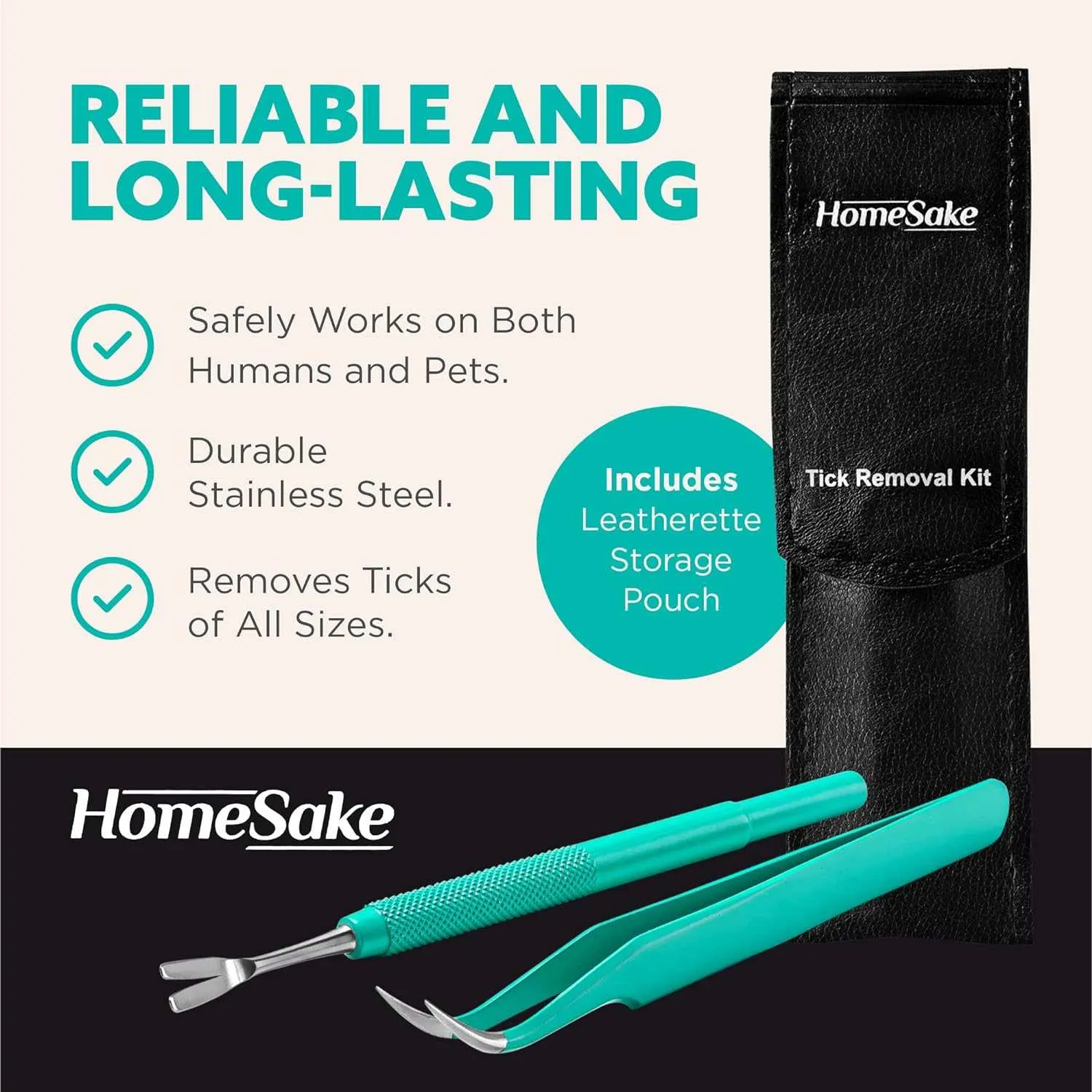 Home Sake Tick Remover Tool and Tweezer Set