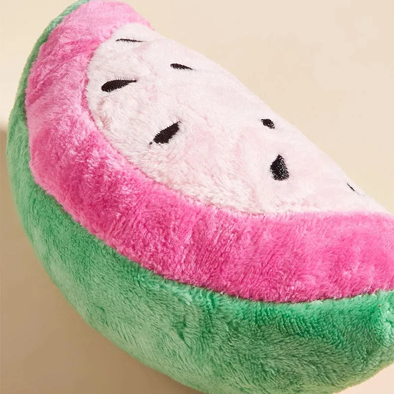Interactive Watermelon-Shaped Plush Toy for Pets