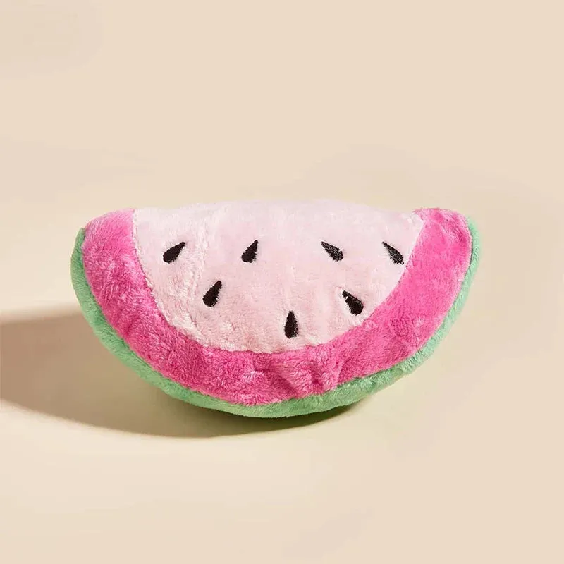 Interactive Watermelon-Shaped Plush Toy for Pets
