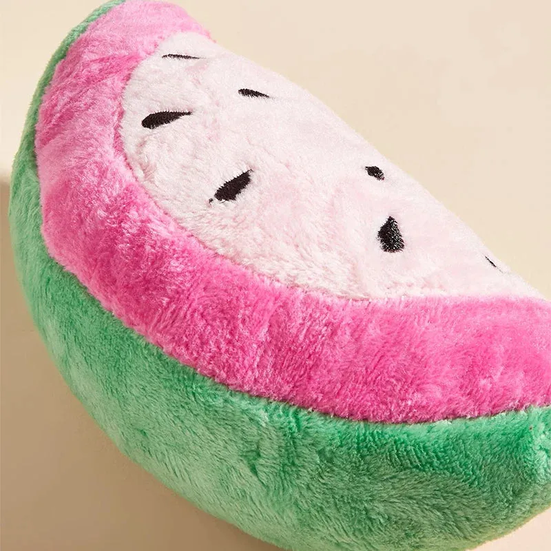 Interactive Watermelon-Shaped Plush Toy for Pets