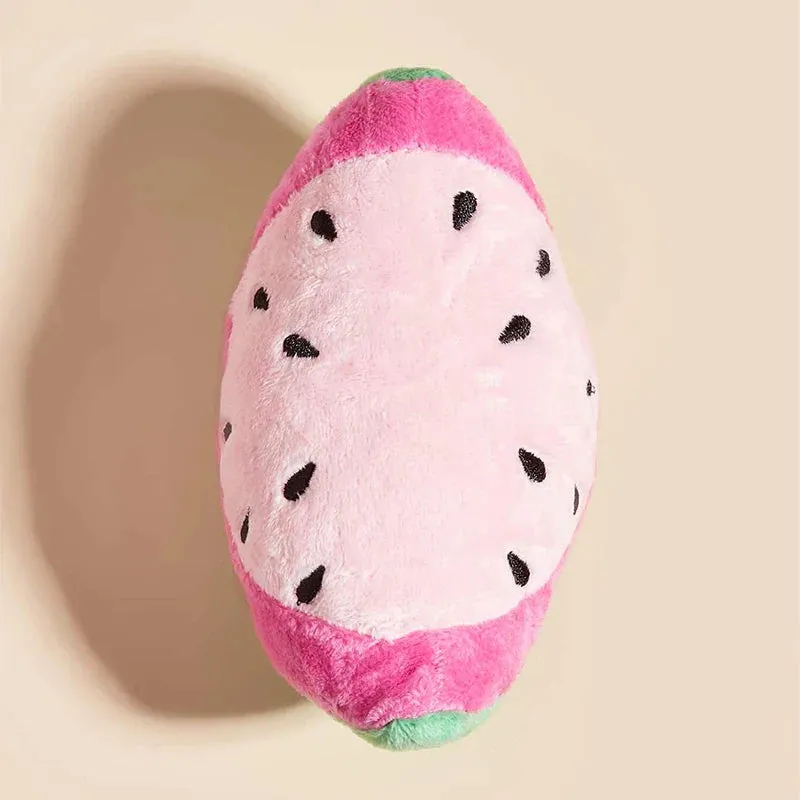 Interactive Watermelon-Shaped Plush Toy for Pets