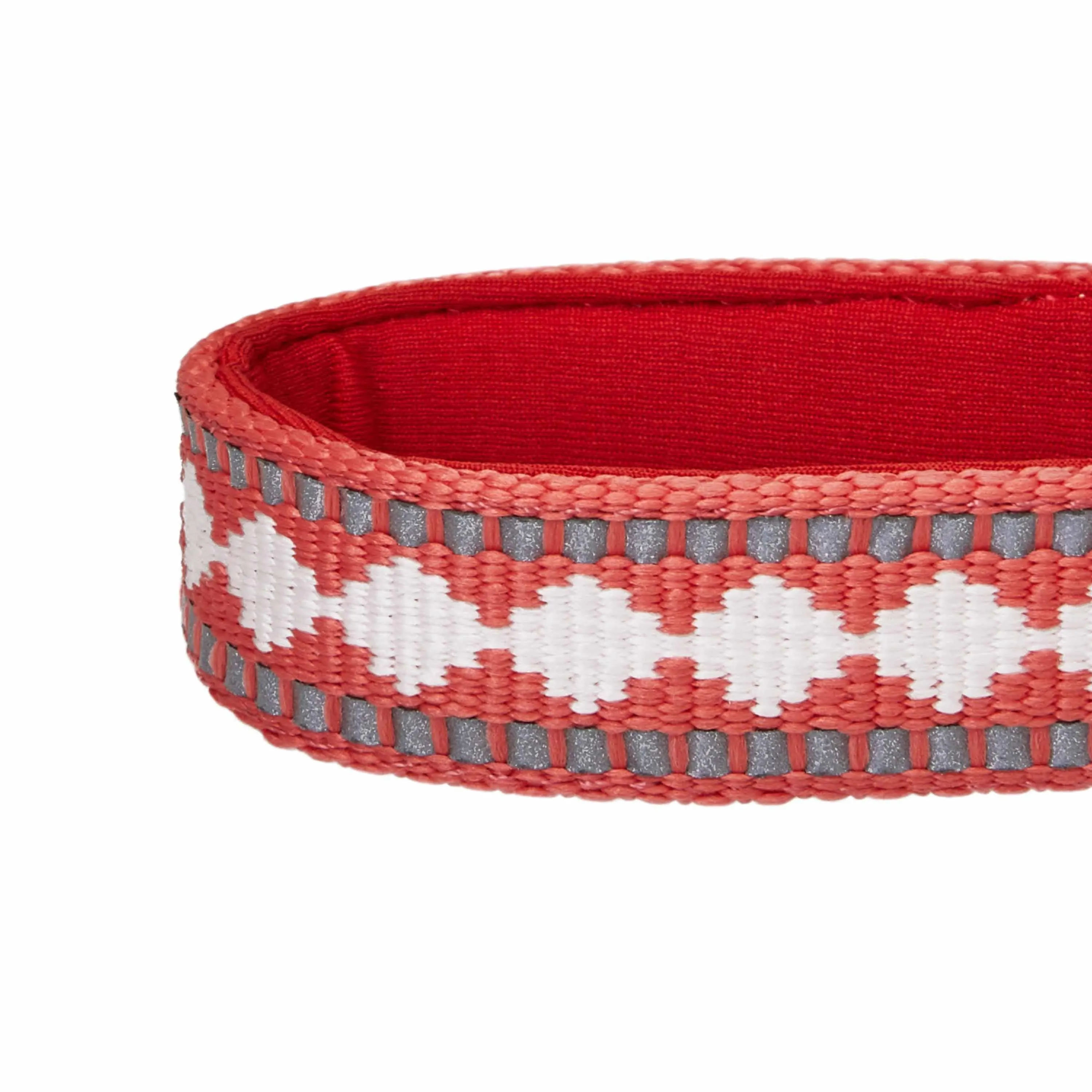 Jacquard Pattern Quick-Release Dog Collar with 3M Reflective Neoprene Padding and Webbing