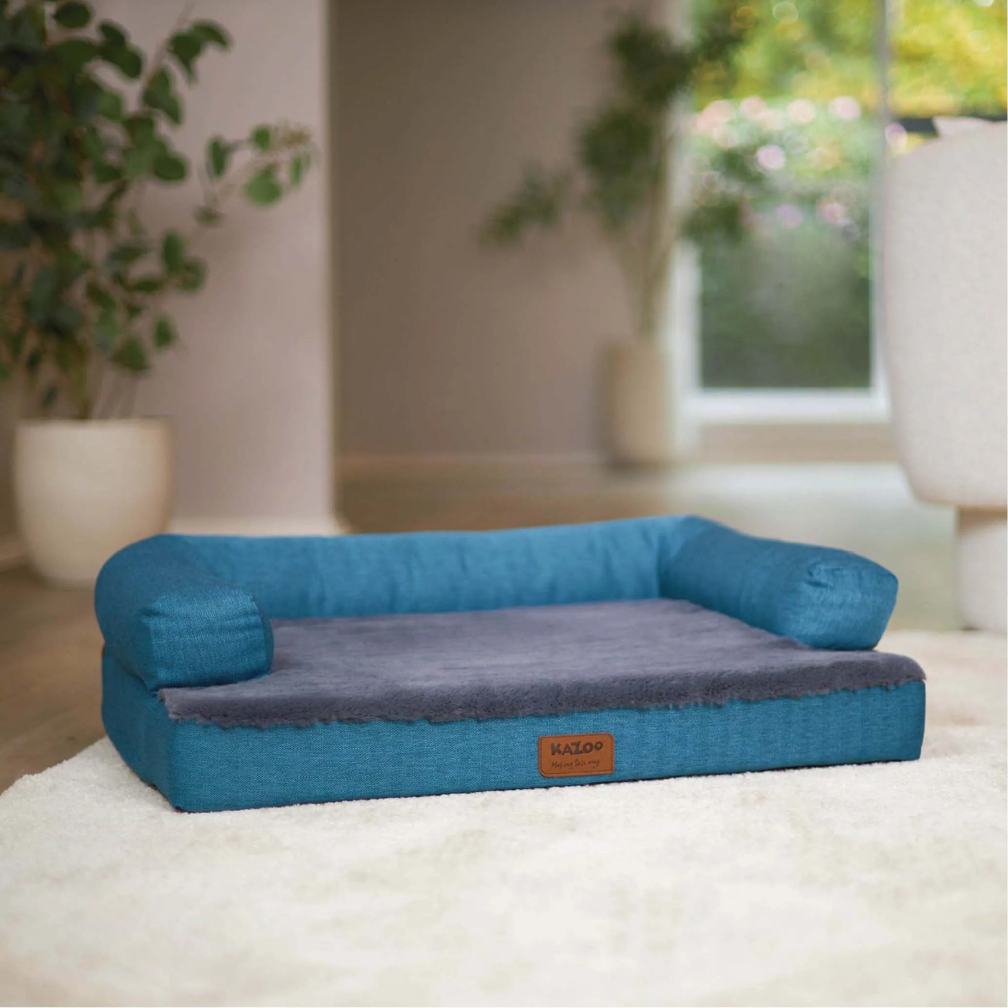 Kazoo Boudoir Large Teal Dog Bed^^^