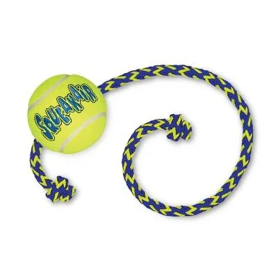 KONG Air Squeaker Tennis Balls on a Rope Medium
