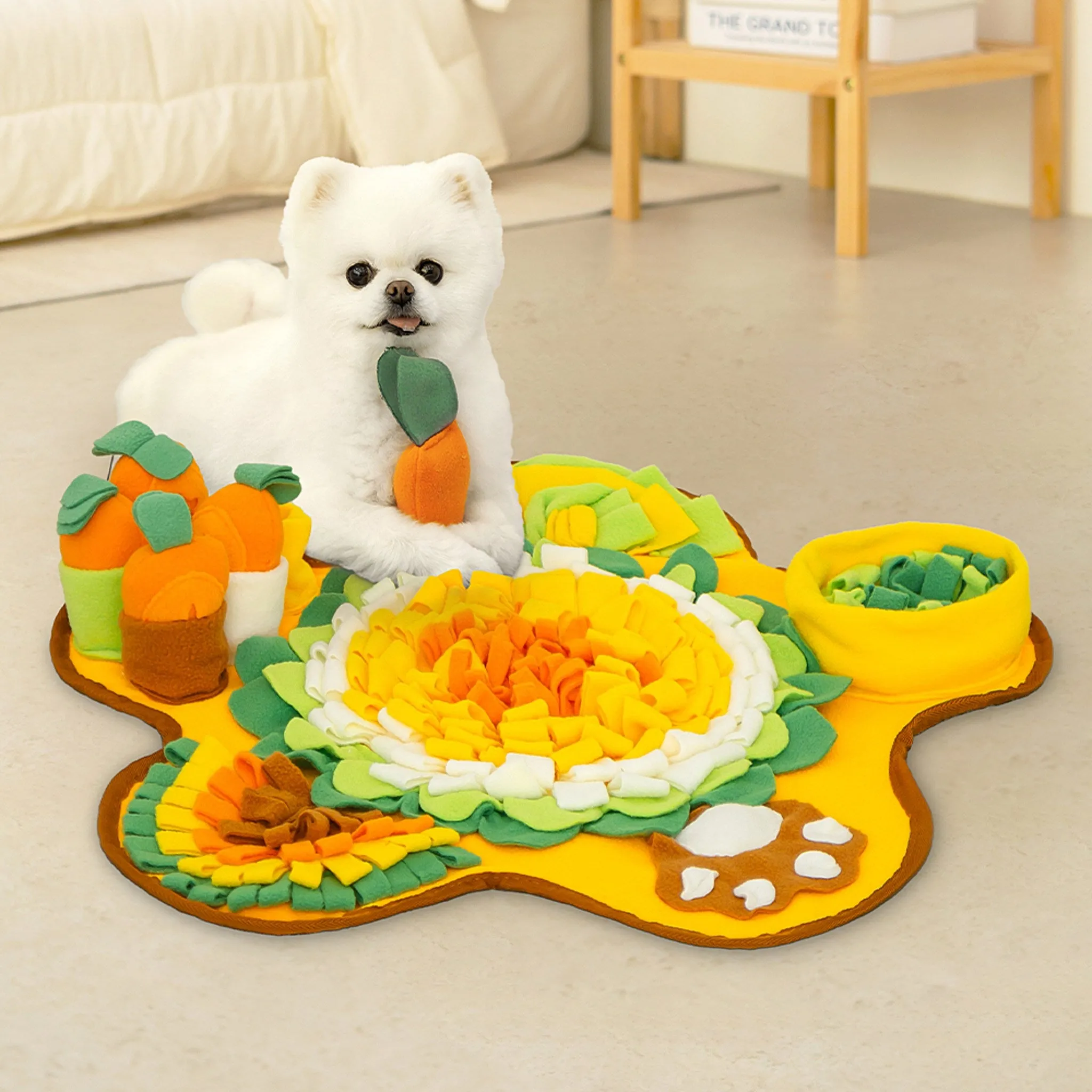 Leto Dog Nosework Toy Flower Carrot Field Blanket Mat - Nosework/IQ Toy - 🏆 #5 - Pet Supplies - Best of December
