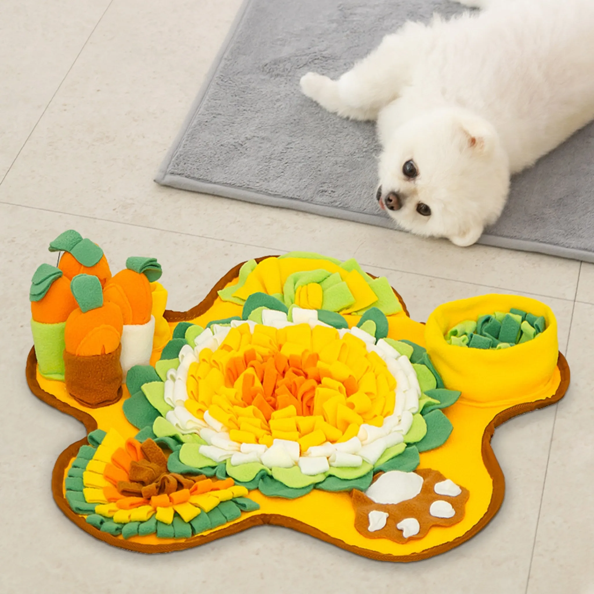 Leto Dog Nosework Toy Flower Carrot Field Blanket Mat - Nosework/IQ Toy - 🏆 #5 - Pet Supplies - Best of December