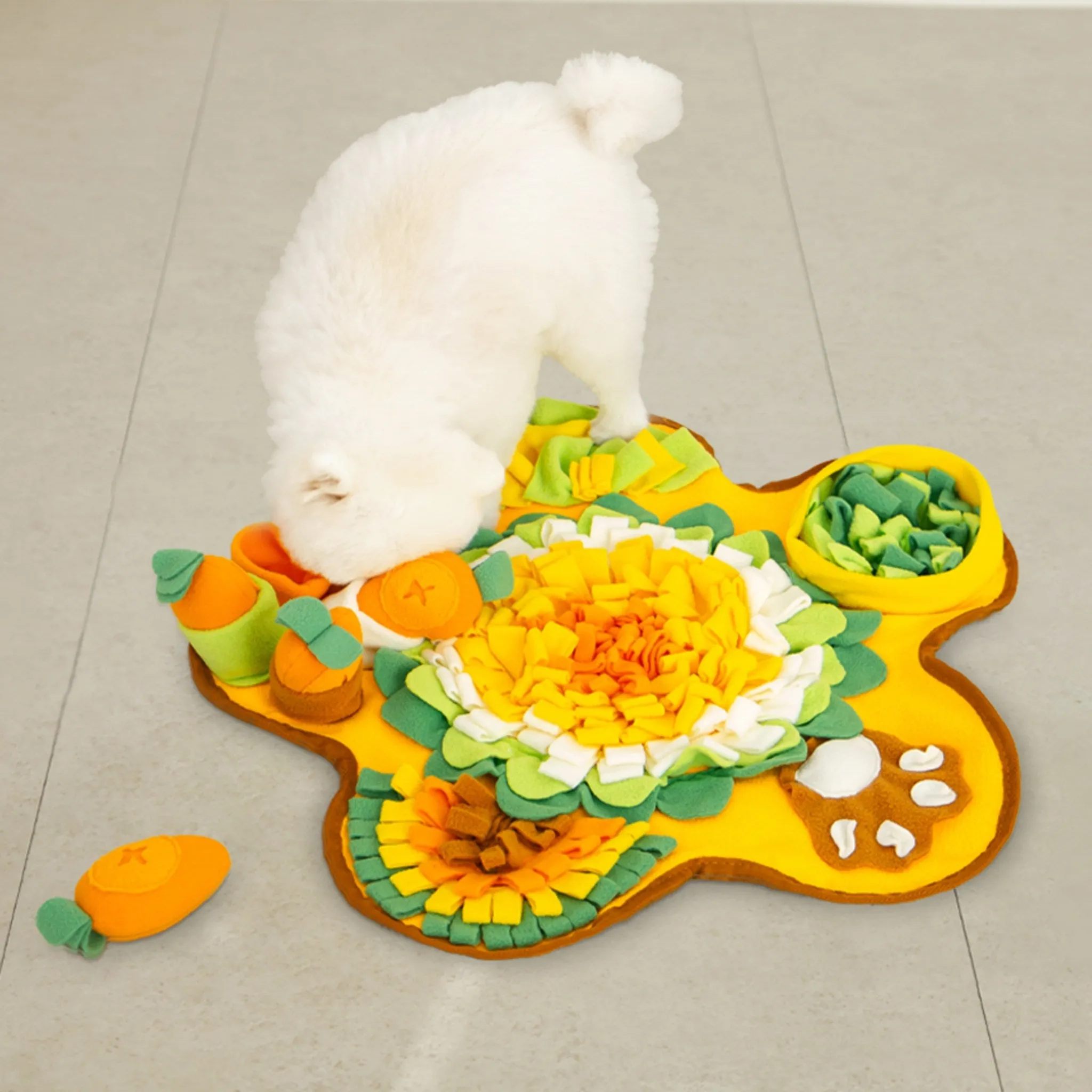 Leto Dog Nosework Toy Flower Carrot Field Blanket Mat - Nosework/IQ Toy - 🏆 #5 - Pet Supplies - Best of December