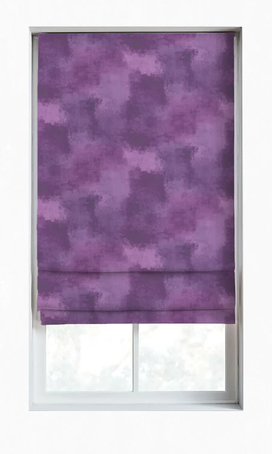 'Lilac Gate' Custom Dimout Roman Shades/ Blinds (Purple)