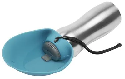 Messy Stainless with Silicone Travel Pet Water Bottle